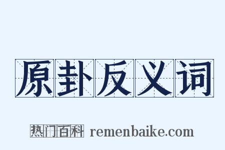 原卦反义词是什么意思的图片